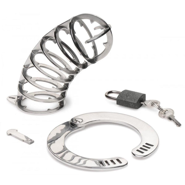 Master Series Stainless Steel Spiked Chastity Cage - Extreme Toyz Singapore - https://extremetoyz.com.sg - Sex Toys and Lingerie Online Store