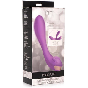 Inmi Pose Plus 10X Pulsing Bendable Rechargeable Silicone Vibrator - Extreme Toyz Singapore - https://extremetoyz.com.sg - Sex Toys and Lingerie Online Store