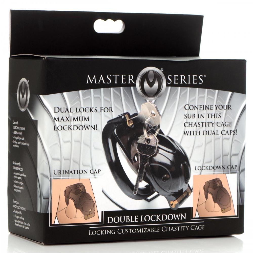 Master Series Lockdown Customizable Chastity Cage (2 Colours Available) - Extreme Toyz Singapore - https://extremetoyz.com.sg - Sex Toys and Lingerie Online Store