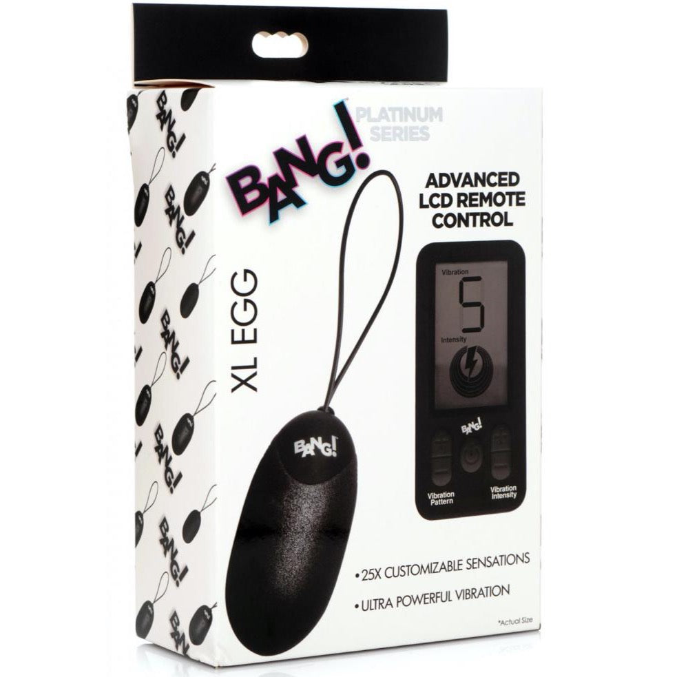 Bang! 25X Vibrating Rechargeable Silicone XL Egg with Remote Control - Extreme Toyz Singapore - https://extremetoyz.com.sg - Sex Toys and Lingerie Online Store