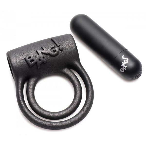 Bang! 25X Vibrating Rechargeable Silicone Cock Ring with Remote Control - Extreme Toyz Singapore - https://extremetoyz.com.sg - Sex Toys and Lingerie Online Store