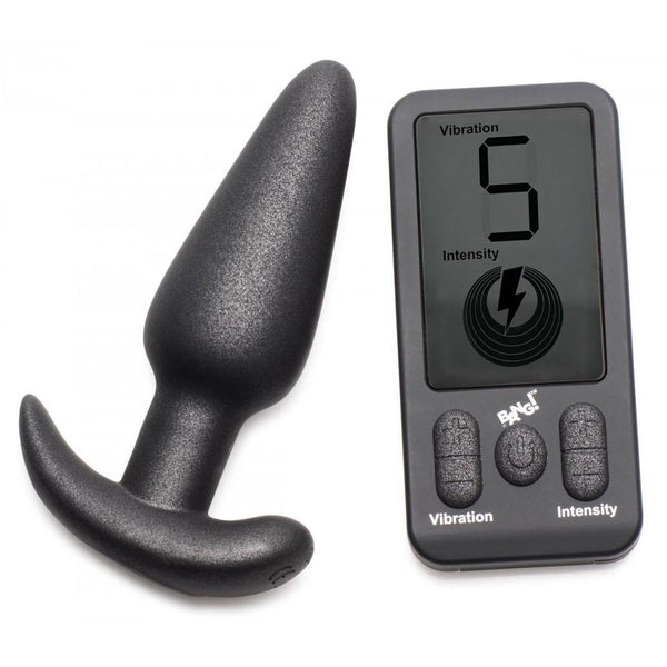 Bang! 25X Vibrating Rechargeable Silicone Butt Plug with Remote Control - Extreme Toyz Singapore - https://extremetoyz.com.sg - Sex Toys and Lingerie Online Store