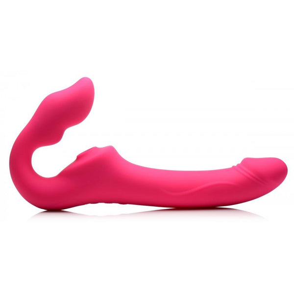 Strap U Licking and Vibrating Strapless Rechargeable Strap-On with Remote Control -  Extreme Toyz Singapore - https://extremetoyz.com.sg - Sex Toys and Lingerie Online Store