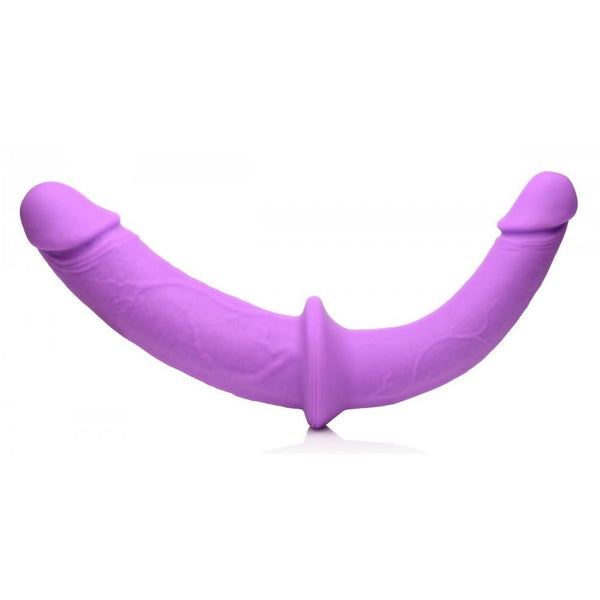 Strap U Double Silicone Dildo with Harness - Extreme Toyz Singapore - https://extremetoyz.com.sg - Sex Toys and Lingerie Online Store