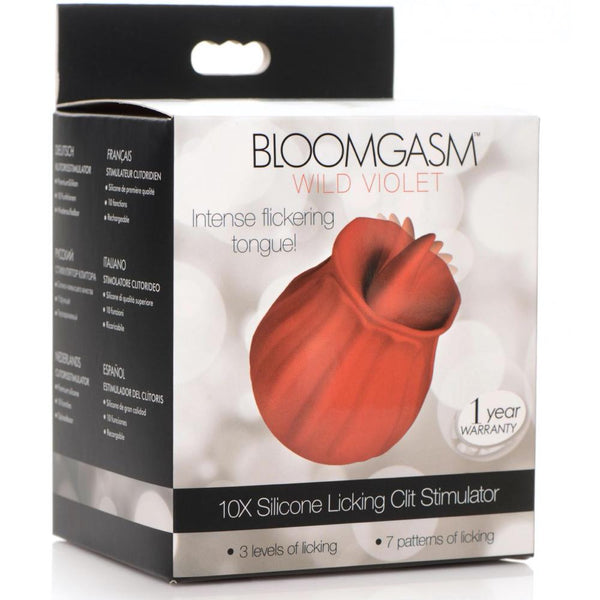 Inmi Bloomgasm Wild Violet 10X Rechargeable Silicone Clit Licking Stimulator - Extreme Toyz Singapore - https://extremetoyz.com.sg - Sex Toys and Lingerie Online Store