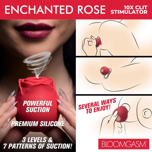Inmi Bloomgasm Enchanted Rose 10X Rechargeable Clit Stimulator - Extreme Toyz Singapore - https://extremetoyz.com.sg - Sex Toys and Lingerie Online Store