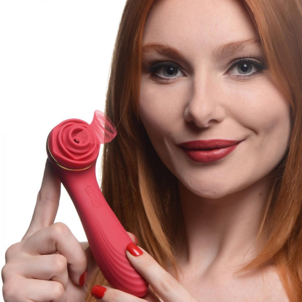 Inmi Bloomgasm Passion Petals 10X Silicone Suction Rechargeable Rose Vibrator (2 Colours Available) - Extreme Toyz Singapore - https://extremetoyz.com.sg - Sex Toys and Lingerie Online Store
