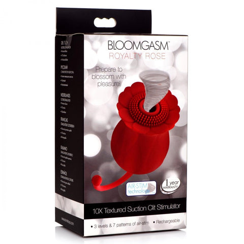 Inmi Bloomgasm Royalty Rose Textured Suction Rechargeable Clit Stimulator -  Extreme Toyz Singapore - https://extremetoyz.com.sg - Sex Toys and Lingerie Online Store