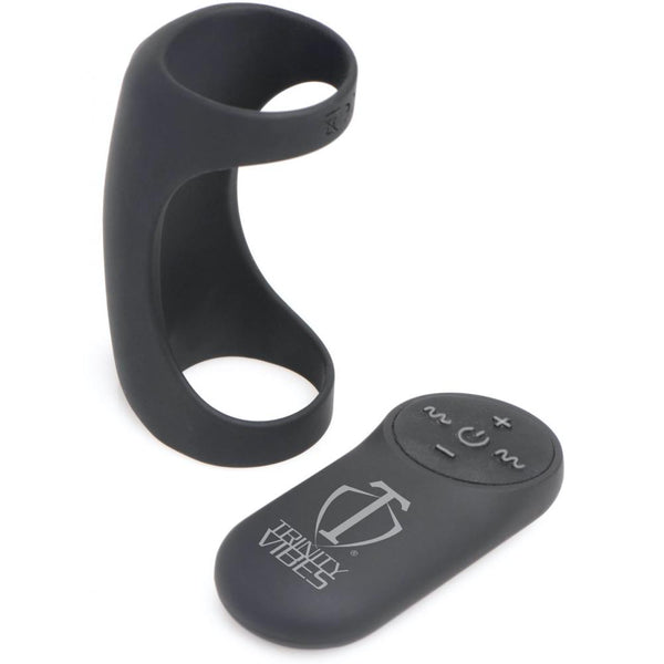 Trinity for Men 28X G-Shaft Rechargeable Silicone Ring with Remote Control - Extreme Toyz Singapore - https://extremetoyz.com.sg - Sex Toys and Lingerie Online Store