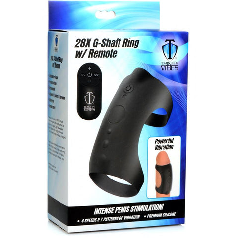 Trinity for Men 28X G-Shaft Rechargeable Silicone Ring with Remote Control - Extreme Toyz Singapore - https://extremetoyz.com.sg - Sex Toys and Lingerie Online Store