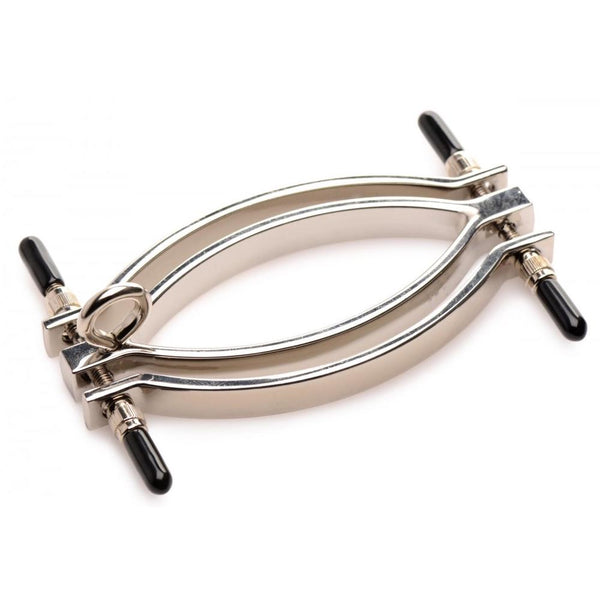 Master Series Adjustable Pussy Clamp with Leash - Extreme Toyz Singapore - https://extremetoyz.com.sg - Sex Toys and Lingerie Online Store
