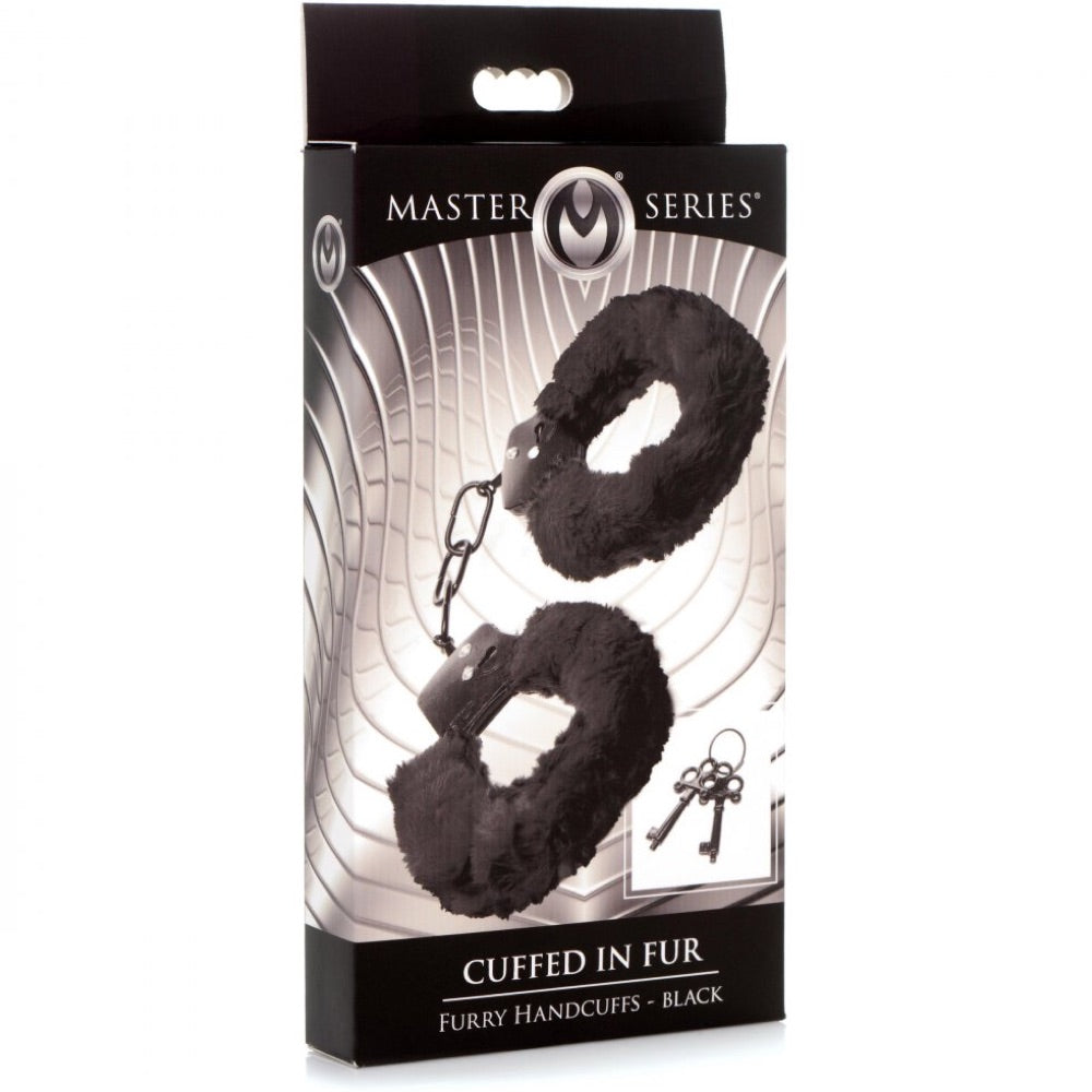 Master Series Cuffed In Fur Furry Handcuffs (4 Colours Available) - Extreme Toyz Singapore - https://extremetoyz.com.sg - Sex Toys and Lingerie Online Store