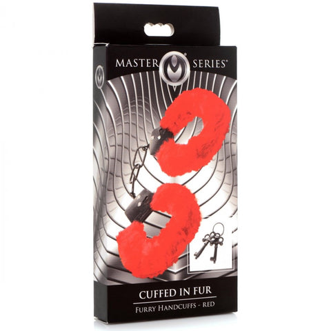 Master Series Cuffed In Fur Furry Handcuffs (4 Colours Available) - Extreme Toyz Singapore - https://extremetoyz.com.sg - Sex Toys and Lingerie Online Store