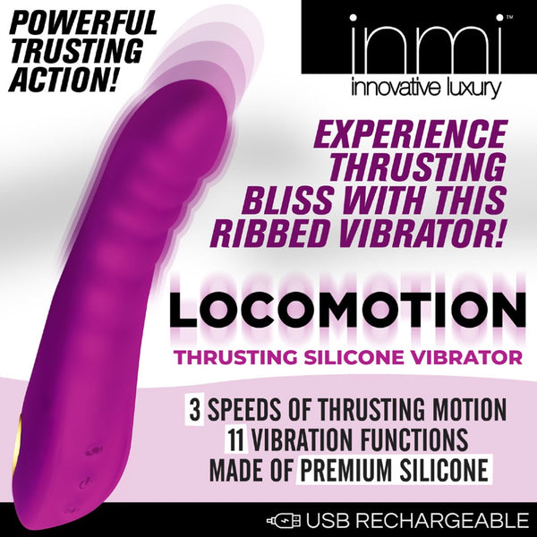 Inmi Locomotion Thrusting Rechargeable Silicone Vibrator - Extreme Toyz Singapore - https://extremetoyz.com.sg - Sex Toys and Lingerie Online Store