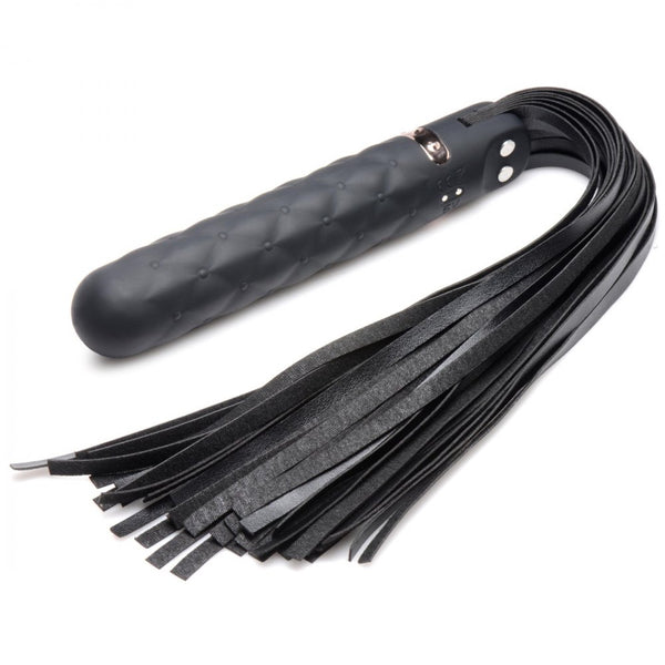 Master Series 9X Vibrating Rechargeable Silicone Dildo Flogger - Extreme Toyz Singapore - https://extremetoyz.com.sg - Sex Toys and Lingerie Online Store