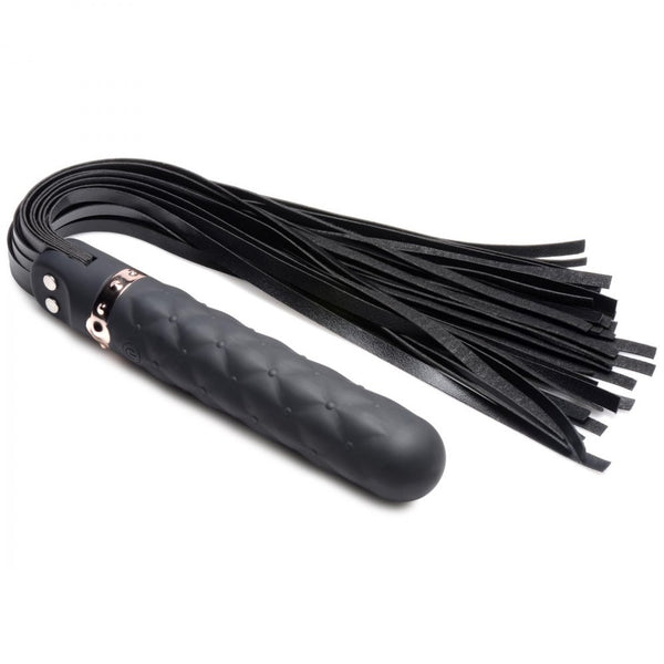 Master Series 9X Vibrating Rechargeable Silicone Dildo Flogger - Extreme Toyz Singapore - https://extremetoyz.com.sg - Sex Toys and Lingerie Online Store