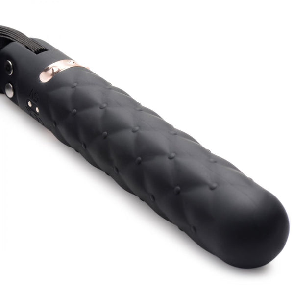 Master Series 9X Vibrating Rechargeable Silicone Dildo Flogger - Extreme Toyz Singapore - https://extremetoyz.com.sg - Sex Toys and Lingerie Online Store