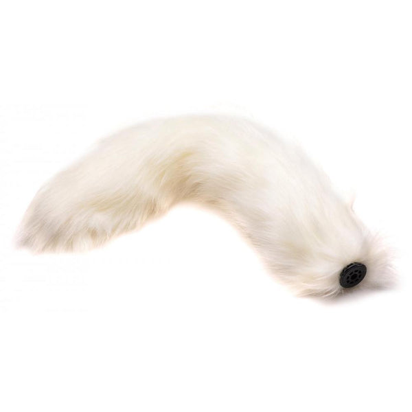 TAILZ Small Anal Plug with Interchangeable Fox Tail - White - Extreme Toyz Singapore - https://extremetoyz.com.sg - Sex Toys and Lingerie Online Store