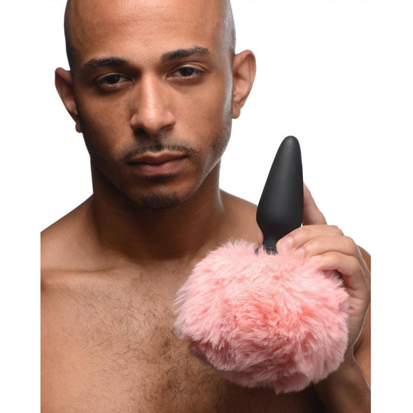 TAILZ Large Anal Plug with Interchangeable Bunny Tail - Pink - Extreme Toyz Singapore - https://extremetoyz.com.sg - Sex Toys and Lingerie Online Store