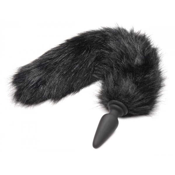 TAILZ Large Anal Plug with Interchangeable Fox Tail - Black - Extreme Toyz Singapore - https://extremetoyz.com.sg - Sex Toys and Lingerie Online Store