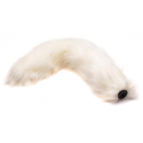 TAILZ Remote Control Small Vibrating Anal Plug with Interchangeable Fox Tail - White - Extreme Toyz Singapore - https://extremetoyz.com.sg - Sex Toys and Lingerie Online Store