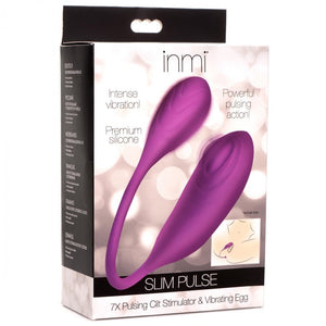 Inmi Slim Pulse 7X Pulsating Rechargeable Silicone Clit Stimulator and Vibrating Egg - Extreme Toyz Singapore - https://extremetoyz.com.sg - Sex Toys and Lingerie Online Store