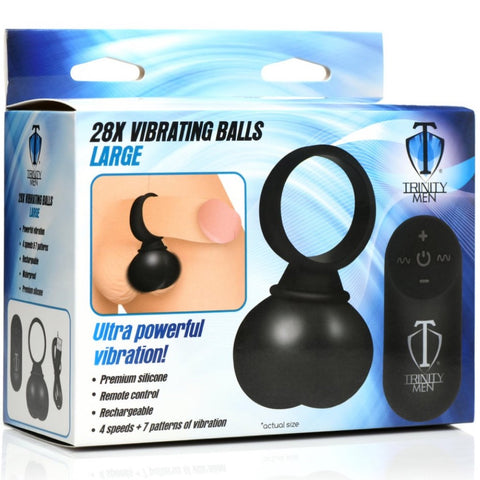 Trinity for Men 28X Remote Controlled Rechargeable Vibrating Balls Strap - Large - Extreme Toyz Singapore - https://extremetoyz.com.sg - Sex Toys and Lingerie Online Store