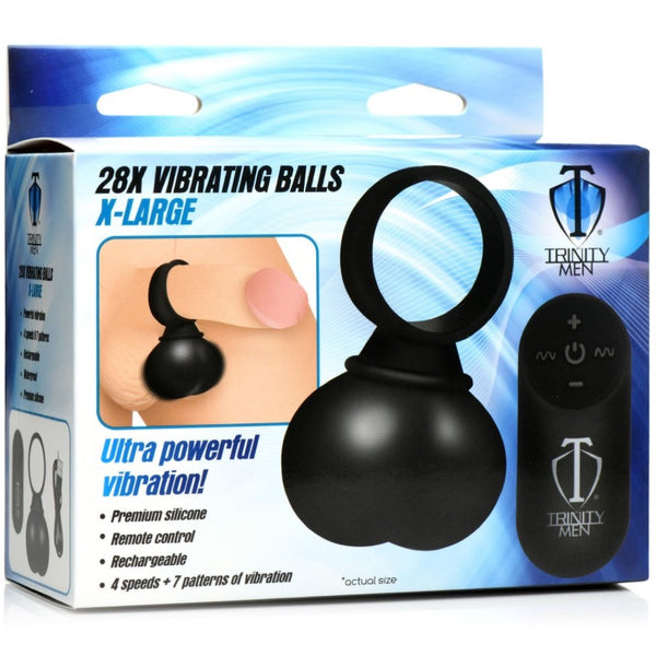 Trinity for Men 28X Remote Controlled Rechargeable Vibrating Balls Strap - XL - Extreme Toyz Singapore - https://extremetoyz.com.sg - Sex Toys and Lingerie Online Store