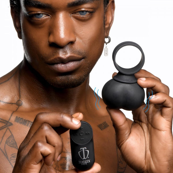 Trinity for Men 28X Remote Controlled Rechargeable Vibrating Balls Strap - XL - Extreme Toyz Singapore - https://extremetoyz.com.sg - Sex Toys and Lingerie Online Store