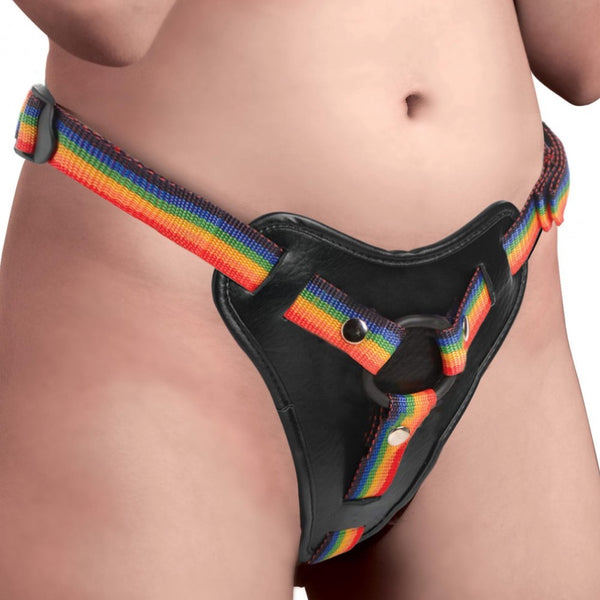 Strap U Rainbow Strap On Harness with Silicone O-Rings - Extreme Toyz Singapore - https://extremetoyz.com.sg - Sex Toys and Lingerie Online Store