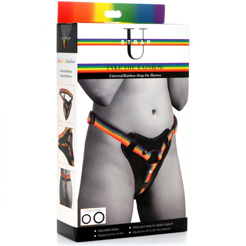 Strap U Rainbow Strap On Harness with Silicone O-Rings - Extreme Toyz Singapore - https://extremetoyz.com.sg - Sex Toys and Lingerie Online Store