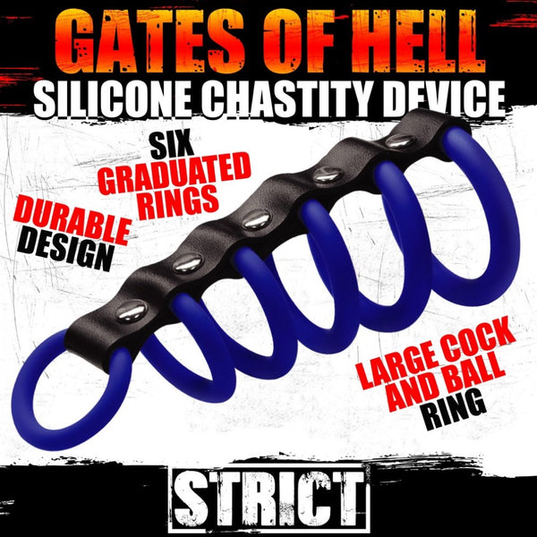 STRICT Silicone Gates of Hell Chastity Device - Extreme Toyz Singapore - https://extremetoyz.com.sg - Sex Toys and Lingerie Online Store
