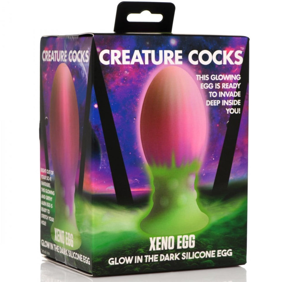 Creature Cocks Xeno Egg Glow in the Dark Silicone Egg - Large - Extreme Toyz Singapore - https://extremetoyz.com.sg - Sex Toys and Lingerie Online Store