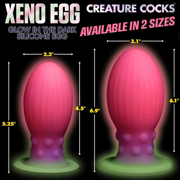 Creature Cocks Xeno Egg Glow in the Dark Silicone Egg - XL - Extreme Toyz Singapore - https://extremetoyz.com.sg - Sex Toys and Lingerie Online Store