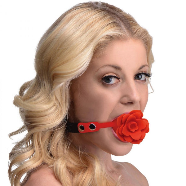 Master Series Blossom Silicone Breathable Rose Gag - Extreme Toyz Singapore - https://extremetoyz.com.sg - Sex Toys and Lingerie Online Store
