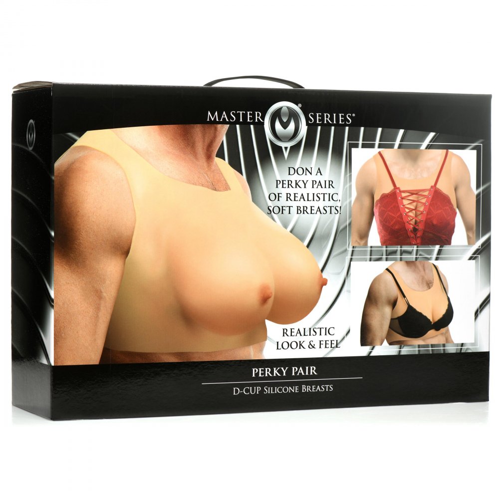Master Series Perky Pair D-Cup Wearable Silicone Breasts - Extreme Toyz Singapore - https://extremetoyz.com.sg - Sex Toys and Lingerie Online Store