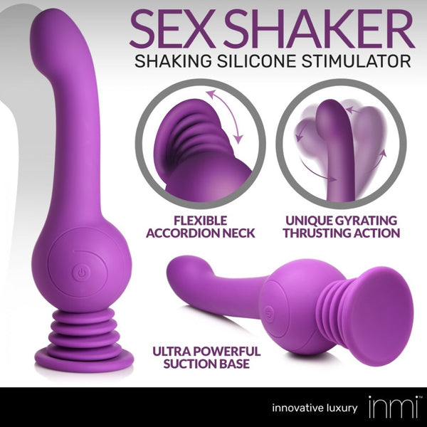 Inmi Sex Shaker Gyrating & Thrusting Rechargeable Silicone Stimulator (2 Colours Available) - Extreme Toyz Singapore - https://extremetoyz.com.sg - Sex Toys and Lingerie Online Store