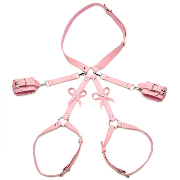 STRICT Pink Bondage Thigh Harness with Bows (2 Sizes Available) - Extreme Toyz Singapore - https://extremetoyz.com.sg - Sex Toys and Lingerie Online Store