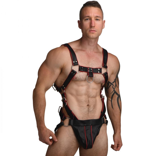 Master Series Heathen's Male Body Harness (2 Sizes Available) - Extreme Toyz Singapore - https://extremetoyz.com.sg - Sex Toys and Lingerie Online Store