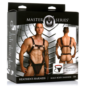 Master Series Heathen's Male Body Harness (2 Sizes Available) - Extreme Toyz Singapore - https://extremetoyz.com.sg - Sex Toys and Lingerie Online Store