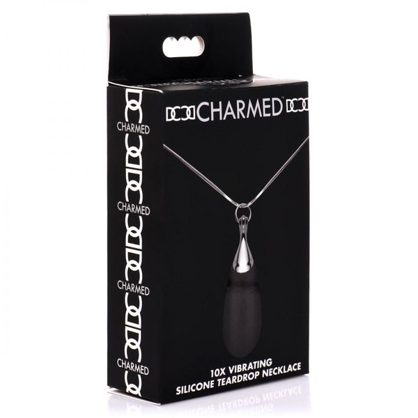 Charmed 10X Vibrating Silicone Rechargeable Teardrop Necklace - Extreme Toyz Singapore - https://extremetoyz.com.sg - Sex Toys and Lingerie Online Store