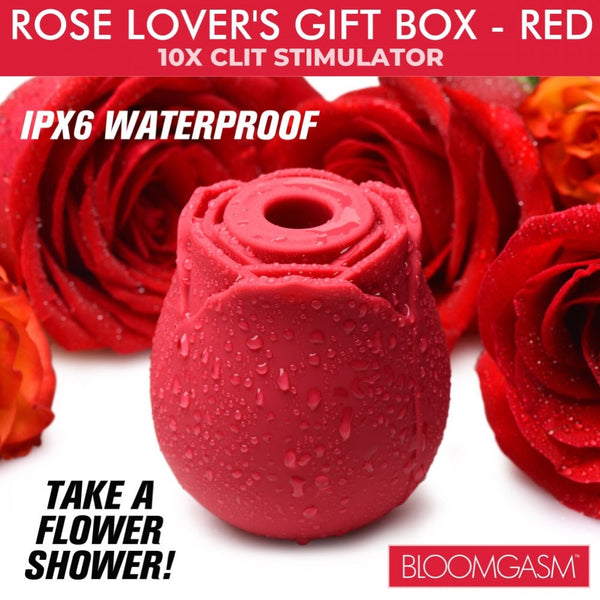 Inmi Bloomgasm The Rose Lover's Gift Box 10X Clit Rechargeable Suction Rose - Red -    Extreme Toyz Singapore - https://extremetoyz.com.sg - Sex Toys and Lingerie Online Store