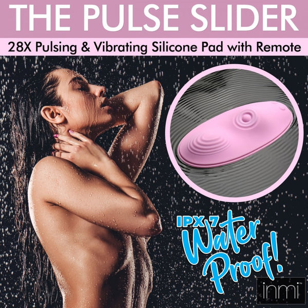 Inmi The Pulse Slider 28X Pulsing and Vibrating Rechargeable Silicone Pad with Remote - Extreme Toyz Singapore - https://extremetoyz.com.sg - Sex Toys and Lingerie Online Store