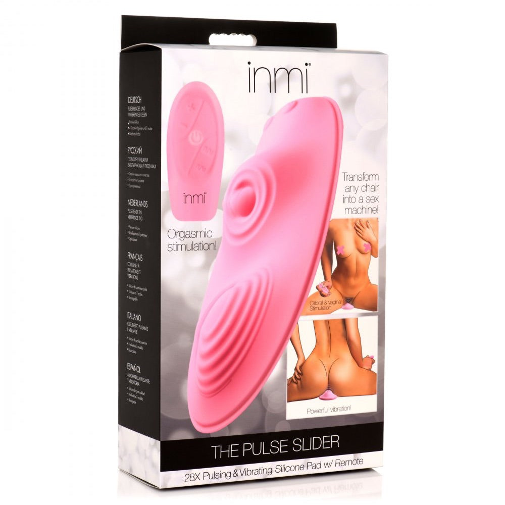 Inmi The Pulse Slider 28X Pulsing and Vibrating Rechargeable Silicone Pad with Remote - Extreme Toyz Singapore - https://extremetoyz.com.sg - Sex Toys and Lingerie Online Store