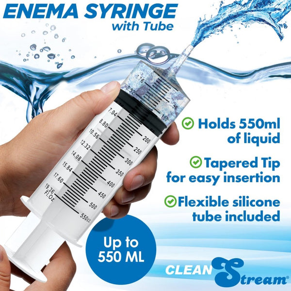 CleanStream Enema Syringe with Tube - 550ml - Extreme Toyz Singapore - https://extremetoyz.com.sg - Sex Toys and Lingerie Online Store