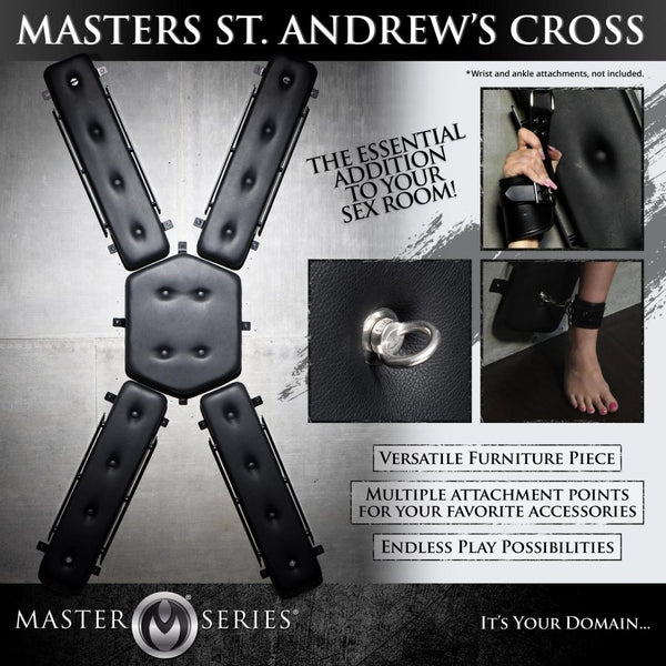 Master Series Masters St. Andrew's Cross - Extreme Toyz Singapore - https://extremetoyz.com.sg - Sex Toys and Lingerie Online Store