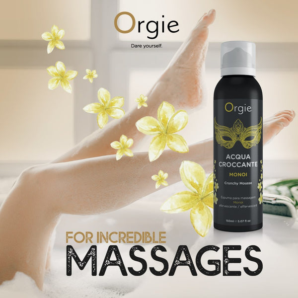 Orgie Acqua Croccante Massage Crunchy Mousse - Monoi 150ml - Extreme Toyz Singapore - https://extremetoyz.com.sg - Sex Toys and Lingerie Online Store