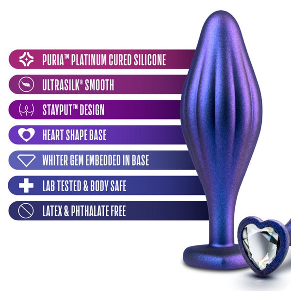 Blush Novelties Anal Adventures Matrix Wavy Bling Plug - Extreme Toyz Singapore - https://extremetoyz.com.sg - Sex Toys and Lingerie Online Store