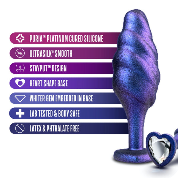 Blush Novelties Anal Adventures Matrix Bumped Bling Plug - Extreme Toyz Singapore - https://extremetoyz.com.sg - Sex Toys and Lingerie Online Store