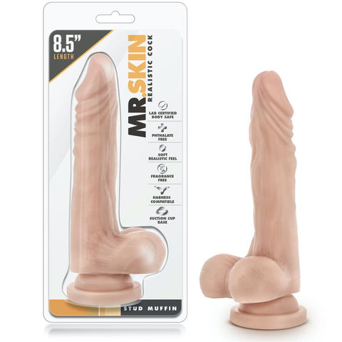 Blush Novelties Dr. Skin 8.5" Realistic Cock - Stud Muffin - Extreme Toyz Singapore - https://extremetoyz.com.sg - Sex Toys and Lingerie Online Store